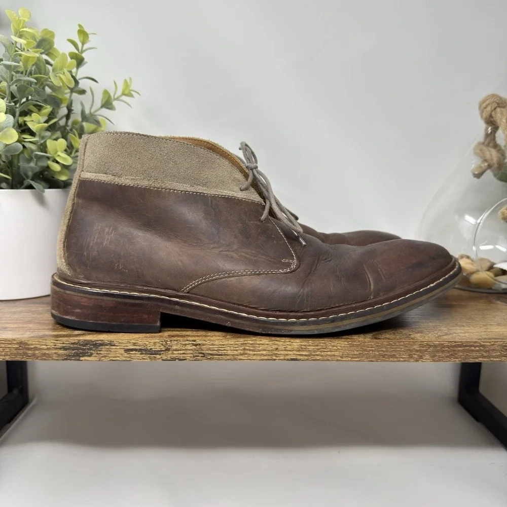 Cole Haan Men's Size 8.5 M Suede Welt Chukka Brown‎ Leather C24533 Ankle Boots